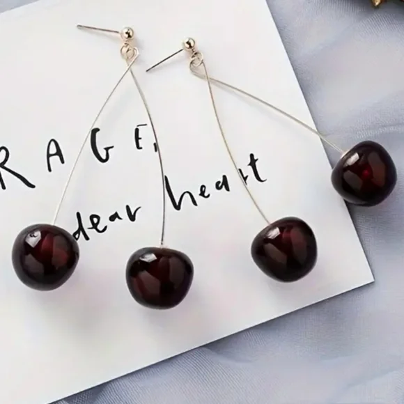 Cherry Drop Earrings - Picture 6 of 9